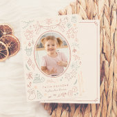 Cartes Pour Fêtes Annuelles Doodle Whimsical Feliz Navidad Noël espagnol