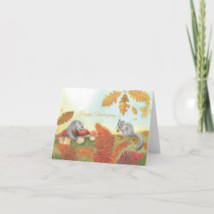 Cartes Pour Fêtes Annuelles Dormice (Glis glis) Bon thanksgiving personnalisé