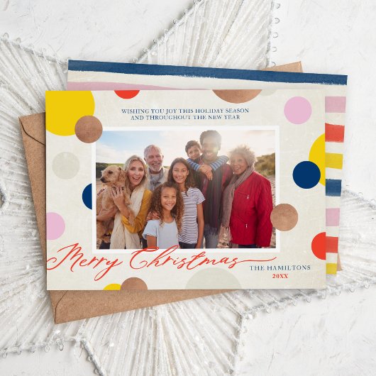 Cartes Pour Fêtes Annuelles Dottie Joyeux Noël Famille Photo