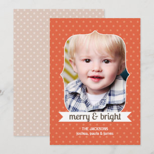 Cartes Pour Fêtes Annuelles Dotty over Christmas Tangerine Photo Holiday Card