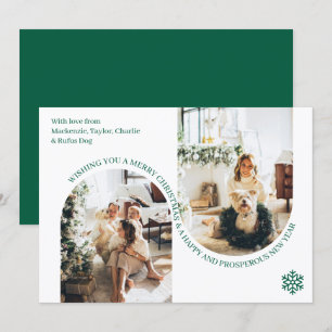 Cartes Pour Fêtes Annuelles Double Arche Noël Personnalisé 2 Photo 