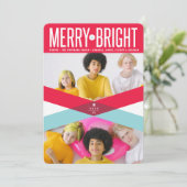 Cartes Pour Fêtes Annuelles Double Flèches Rouge Et Bleu Joyeux Et Lumineux Ph (Debout devant)