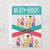 Cartes Pour Fêtes Annuelles Double Flèches Rouge Et Vert Joyeuses Photo Lumine (Devant)