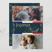 Cartes Pour Fêtes Annuelles Double Photo personnalisée Joyeux Noël Noël Noël F (Devant / Derrière)