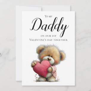 Cartes Pour Fêtes Annuelles Douce à mon papa pour notre 1er jour de la Saint-V