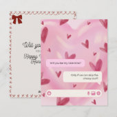 Cartes Pour Fêtes Annuelles Douce Saint-Valentin (Devant / Derrière)