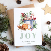 Cartes Pour Fêtes Annuelles Douceurs de Noël à l'aquarelle