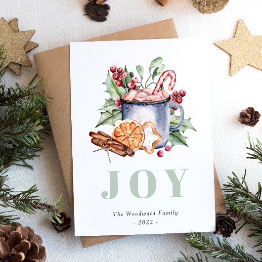 Cartes Pour Fêtes Annuelles Douceurs de Noël à l'aquarelle