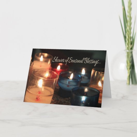 Cartes Pour Fêtes Annuelles Douche des Bénédictions Saisonnières.... (Devant)