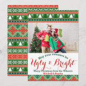 Cartes Pour Fêtes Annuelles Douleur de Noël moche (Devant / Derrière)