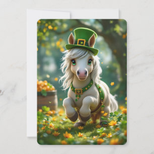 Cartes Pour Fêtes Annuelles Doux avec casquette vert, brides et Fleurs