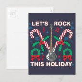 Cartes Pour Fêtes Annuelles Doux moche Lets Rock Cette Conception De Vacances (Devant / Derrière)