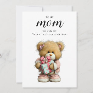 Cartes Pour Fêtes Annuelles Doux Nounours À ma maman pour notre 1er jour de la