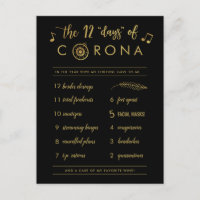 Douze jours amusants de Corona | Noir d'or