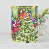 Cartes Pour Fêtes Annuelles Douzième Nuit (Debout devant)