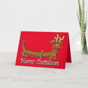 Cartes Pour Fêtes Annuelles Doxie-Joyeux-Noël
