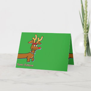 Cartes Pour Fêtes Annuelles Doxie-Joyeux-Noël-tout-en-face