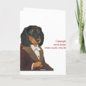 Cartes Pour Fêtes Annuelles DR078 dachshund, Stop by. .. (Dos)
