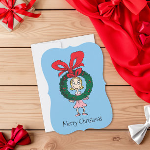 Cartes Pour Fêtes Annuelles Dr Seuss Cindy-Lou Who - Wreath