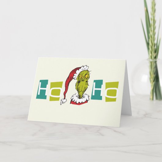 Cartes Pour Fêtes Annuelles Dr Seuss | Grinch - Ho Ho (Devant)