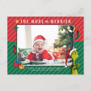 Cartes Pour Fêtes Annuelles Dr. Seuss Grinch Nouvelle Photo de Bébé de Vacan