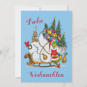 Cartes Pour Fêtes Annuelles Dr Seuss Grinch - Photo Frohe Weihnachten