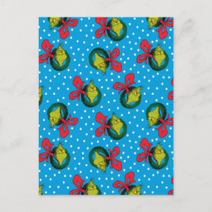 Cartes Pour Fêtes Annuelles Dr. Seuss Le Grinch Motif de Couronne de Noël