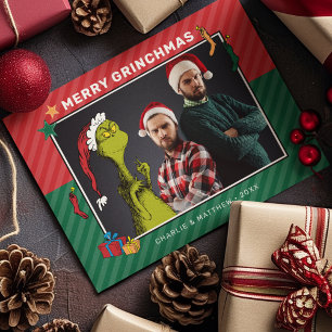 Cartes Pour Fêtes Annuelles Dr. Seuss Photo de famille Grinch Noël
