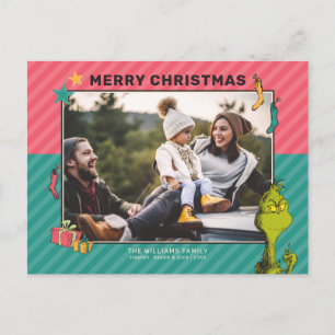 Cartes Pour Fêtes Annuelles Dr. Seuss   Photo de famille vintage Grinch Noël