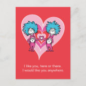 Cartes Pour Fêtes Annuelles Dr. Seuss Valentine | Chose 1 Chose 2 (Devant)