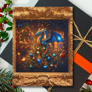 Cartes Pour Fêtes Annuelles Dragon de Noël royal