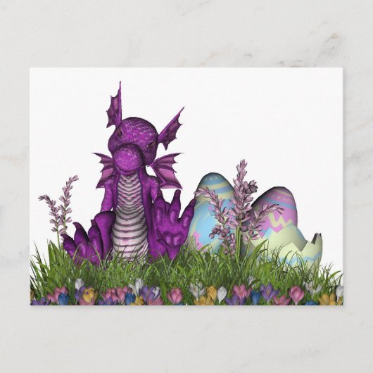 Cartes Pour Fêtes Annuelles Dragon de Pâques surprise (Devant)