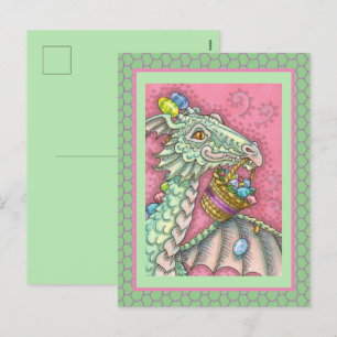 CARTES POUR FÊTES ANNUELLES DRAGON D'OEUF DE PÂQUES, IMAGINAIRE CUT