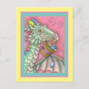 CARTES POUR FÊTES ANNUELLES DRAGON D'OEUF DE PÂQUES, IMAGINAIRE CUT