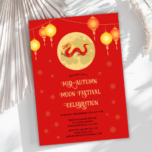 Cartes Pour Fêtes Annuelles Dragon du Festival de la Lune de mi-automne
