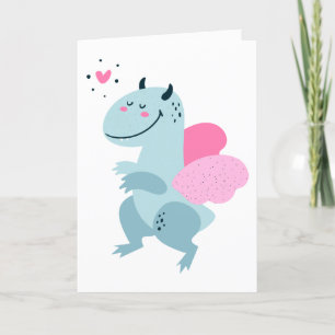 Cartes Pour Fêtes Annuelles Dragon Heart Cute Personnalisé Valentine