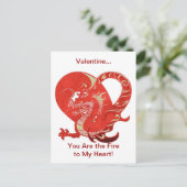 Cartes Pour Fêtes Annuelles Dragon Heart Valentine (Debout devant)