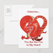 Cartes Pour Fêtes Annuelles Dragon Heart Valentine (Devant / Derrière)