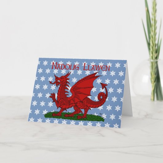 Cartes Pour Fêtes Annuelles Dragon rouge du Pays de Galles (Devant)