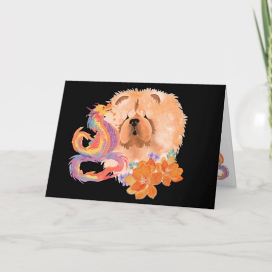 Cartes Pour Fêtes Annuelles DRAGON-TALEZ Chow Art Card Année du Dragon