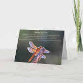 Cartes Pour Fêtes Annuelles Dragonfly Spring Equinox Blessing with Poem (Devant)