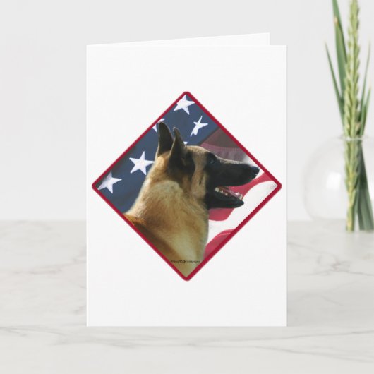 Cartes Pour Fêtes Annuelles Drapeau 2 de Malinois de Belge (Devant)