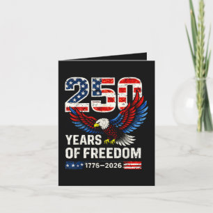 Cartes Pour Fêtes Annuelles drapeau américain 250e anniversaire américain