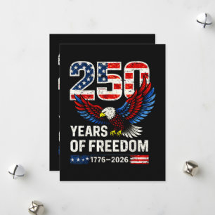 Cartes Pour Fêtes Annuelles drapeau américain 250e anniversaire américain