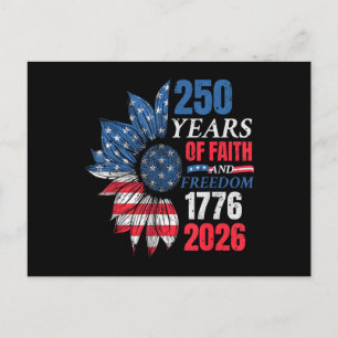 Cartes Pour Fêtes Annuelles Drapeau américain du 4 juillet vintage 250 ans 177