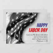 Cartes Pour Fêtes Annuelles Drapeau américain patriotique personnalisé JOURNÉE (Devant / Derrière)