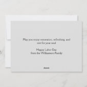 Cartes Pour Fêtes Annuelles Drapeau américain patriotique personnalisé JOURNÉE (Dos)