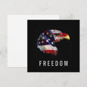 Cartes Pour Fêtes Annuelles Drapeau américain Pop Art Aigle Liberté Patriote (Devant / Derrière)