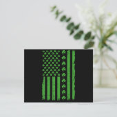 Cartes Pour Fêtes Annuelles Drapeau américain Shamrocks St Patricks day (Debout devant)