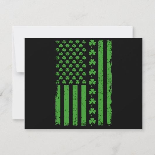 Cartes Pour Fêtes Annuelles Drapeau américain Shamrocks St Patricks day (Devant)
